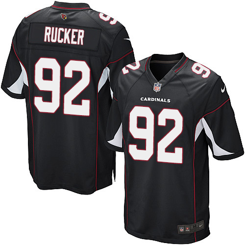 Men's Game Frostee Rucker Nike Jersey Black Alternate - #92 NFL Arizona Cardinals
